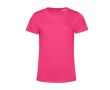 T-shirt pour femme en coton biologique à manches courtes 150 g/m² B&C couleur fuchsia