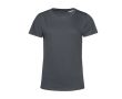 T-shirt pour femme en coton biologique à manches courtes 150 g/m² B&C couleur gris foncé