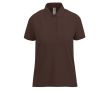 Polo basique pour femme à manches courtes en coton 210 g/m² B&C  couleur marron foncé