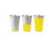 Gobelet en aluminium recyclé qui change de couleur, 450 ml couleur jaune