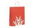 Grand sac cadeau de Noël en papier, fabriqué dans l’UE couleur rouge