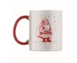 Tasse en céramique avec motif de Noël et anse assortie 300 ml couleur blanc cassé