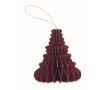 Suspension pliable en papier en forme de sapin de Noël personnalisable couleur rouge