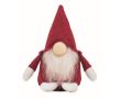 Gnome décoratif en feutre en polyester et rembourrage en coton couleur rouge