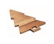 Planche de service en bois d’acacia en forme de sapin de Noël couleur bois