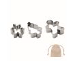 Lot de 3 emporte-pièces en acier inoxydable aux motifs de Noël couleur beige