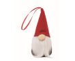 Décoration de gnome rembourrée de coton avec un ruban pour l'accrocher couleur rouge