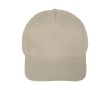 Casquette classique 100% coton 5 panneaux avec fermeture velcro couleur naturel