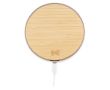 Chargeur sans fil rond aspect bambou Bamboo couleur blanc