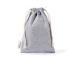 Sac en coton et polyester recyclé avec fermeture à cordons 120 g/m2 couleur gris