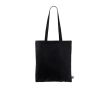 Sac en coton Fairtrade à longues anses capacité 6kg 140 g/m2 couleur noir