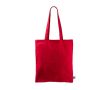 Sac en coton Fairtrade à longues anses capacité 6kg 140 g/m2 couleur rouge