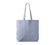 Tote bag en coton et polyester avec longues anses 220 g/m2 couleur bleu