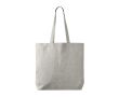 Tote bag en coton et polyester avec longues anses 220 g/m2 couleur gris