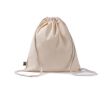 Sac à dos cordons en coton Fairtrade 140 g/m2 couleur naturel