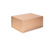 Boîte en carton auto-assemblable pour cadeaux à fermeture magnétique couleur doré
