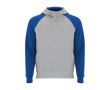 Sweat bicolore à capuche pour enfant 280 g/m² Roly Badet  couleur bleu roi
