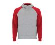 Sweat bicolore à capuche pour enfant 280 g/m² Roly Badet  couleur rouge