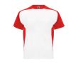 T-shirt de sport pour enfant bicolore 140 g/m² Roly Bugatti couleur rouge