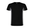 T-shirt de sport bicolore pour enfant en polyester 140 g/m² Roly Bicolor Kinder-Sport-T-Shirt aus Polyester, 140 g/m2 Roly  couleur noir