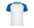 T-shirt de sport pour enfant bicolore 140 g/m² Roly Indianapolis couleur bleu roi