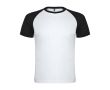 T-shirt de sport pour enfant bicolore 140 g/m² Roly Indianapolis couleur noir