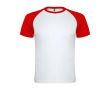 T-shirt de sport pour enfant bicolore 140 g/m² Roly Indianapolis couleur rouge