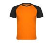 T-shirt de sport pour enfant bicolore 140 g/m² Roly Indianapolis couleur orange