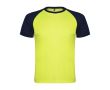 T-shirt de sport pour enfant bicolore 140 g/m² Roly Indianapolis couleur jaune