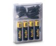 Lot de 4 piles AAA rechargeables avec connexion USB-C de 600 mAh couleur noir