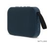 Enceinte bluetooth noire portable de forme rectangulaire couleur bleu