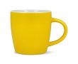 Tasse en céramique mate de 350 ml en plusieurs couleurs couleur jaune