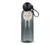 Gourde en plastique monochrome avec bouchon rond à anse 600 ml couleur noir