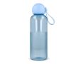 Gourde en plastique monochrome avec bouchon rond à anse 600 ml couleur bleu clair transparent