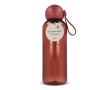 Gourde en plastique monochrome avec bouchon rond à anse 600 ml couleur bordeaux