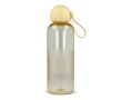 Gourde en plastique monochrome avec bouchon rond à anse 600 ml couleur jaune transparent