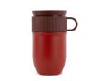 Mug isotherme en acier inoxydable avec petite anse 280ml couleur rouge foncé