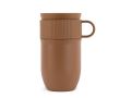 Mug isotherme en acier inoxydable avec petite anse 280ml couleur marron