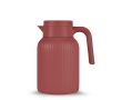 Carafe isotherme avec motif de rayures verticales 1,5L couleur rouge foncé