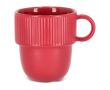 Tasse en porcelaine avec petite anse supérieure 270ml couleur rouge