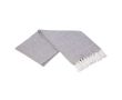 Serviette en coton recyclé type Hammam de couleur unie 150x90cm couleur gris foncé