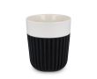 Tasse en porcelaine fabriquée en Europe avec housse isolante, 280 ml couleur noir