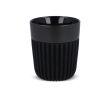 Tasse fabriquée en Europe avec housse en silicone noir, 280 ml couleur noir
