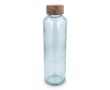 Bouteille en verre recyclé fabriquée en Europe, bouchon en bois 650 ml couleur transparent