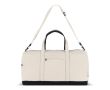 Sac de voyage en coton et polyester avec poche avant et latérale couleur beige