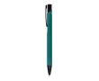 Stylo en aluminium recyclé avec clip noir et encre bleue couleur vert foncé