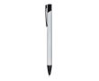 Stylo en aluminium recyclé avec clip noir et encre bleue couleur noir/gris
