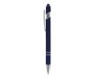 Stylo en aluminium recyclé avec clip robuste et encre bleue couleur bleu foncé