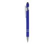 Stylo en aluminium recyclé avec clip robuste et encre bleue couleur bleu