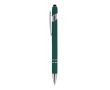 Stylo en aluminium recyclé avec clip robuste et encre bleue couleur vert foncé